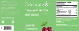 Label for Calcium PLUS 500 Cherry Tart
