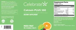 Label for Calcium PLUS 500 Mixed Fruit