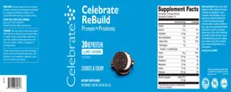 Label for Celebrate ReBuild Cookies & Cream