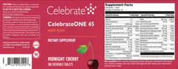 Label for CelebrateONE 45 with Iron Midnight Cherry