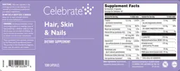 Label for Hair, Skin & Nails