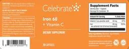 Label for Iron 60 + Vitamin C