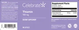 Label for Thiamin 100 mg