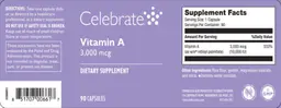 Label for Vitamin A 3,000 mcg