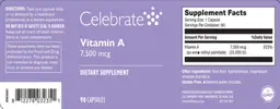 Label for Vitamin A 7,500 mcg