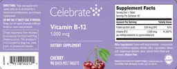 Label for Vitamin B-12 1,000 mcg Cherry