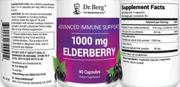 Label for Advanced Immune Support Elderberry 1000 mg