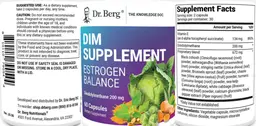 Label for DIM Supplement 200 mg