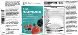 Label for Kids Multivitamin Mixed Berry Flavored