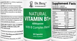 Label for Natural Vitamin B1+