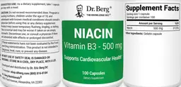 Label for Niacin 500 mg