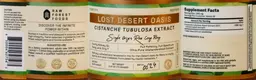 Label for Lost Desert Oasis Cistanche Tubulosa Extract Powder
