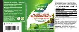 Label for Bladderwrack Whole Thallus 580 mg