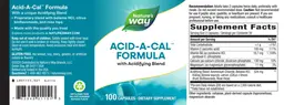 Label for Acid-A-Cal Formula
