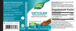 Label for Cat's Claw 175 mg