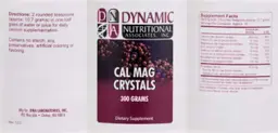 Label for Cal Mag Crystals