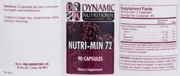 Label for Nutri-Min 72