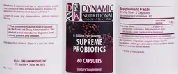 Label for Supreme Probiotics