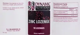Label for Zinc Lozenge