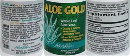 Label for Aloe Gold