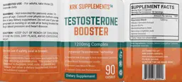 Label for Testosterone Booster 1200 mg