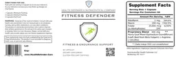 Label for Fitness Defender