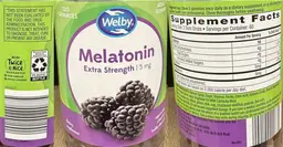 Label for Melatonin 5 mg Extra Strength