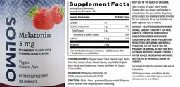 Label for Melatonin 5 mg Strawberry Flavor