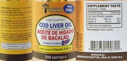 Label for Cod Liver Oil
