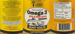 Label for Omega-3 EPA & DHA Acids 2000 mg
