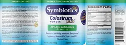 Label for Colostrum Plus Powder