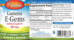 Label for Gamma E-Gems 465 mg