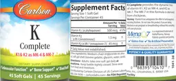 Label for K Complete