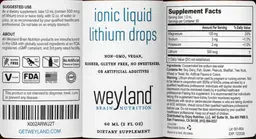 Label for Ionic Liquid Lithium Drops