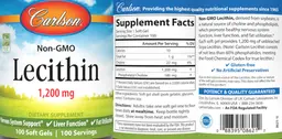 Label for Lecithin 1,200 mg