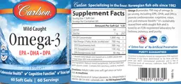 Label for Wild Caught Omega-3
