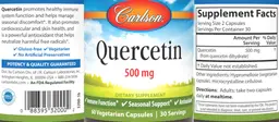 Label for Quercetin 500 mg
