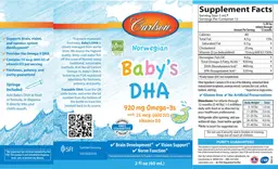 Label for Baby's DHA