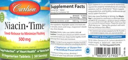 Label for Niacin-Time 500 mg