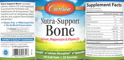 Label for Nutra-Support Bone