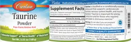 Label for Taurine Powder