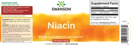 Label for Niacin 500 mg