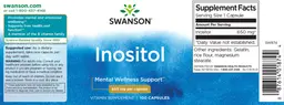 Label for Inositol 650 mg