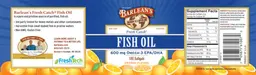 Label for Fresh Catch Fish Oil Orange Flavor