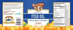 Label for Fresh Catch Fish Oil Orange Flavor