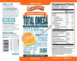 Label for Total Omega Orange Creme