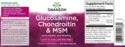 Label for Glucosamine, Chondroitin & MSM