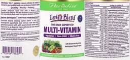 Label for One Daily Superfood Multi-Vitamin No Iron