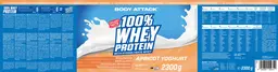 Label for 100% Whey Protein Apricot Yoghurt