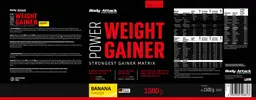 Label for Power Weight Gainer Banana Flavour